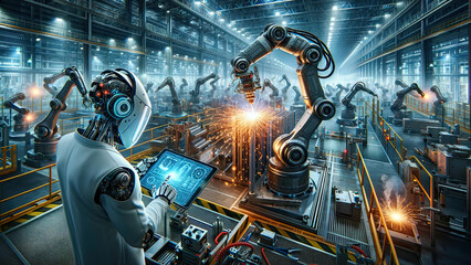 The Automaton's Symphony - Robotic Precision and Industry 4.0 Digital Art

