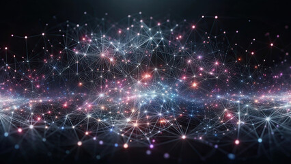 Cosmic Network Connections - Abstract Digital Universe Background for Tech and Science