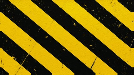 A background featuring black and yellow stripes with a grungy effect. The stripes are prominently displayed