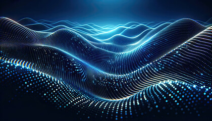 Dynamic Digital Waves - Abstract Tech-Themed Background for Creative Projects