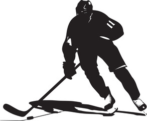 Fototapeta premium hockey player silhouette
