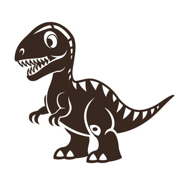 Cute tyrannosaurus rex isolated on white background. Vector illustration.