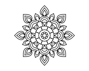 flowers shape mandala design