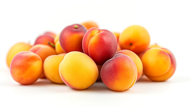 Yellow Peach, Prunus persica, fruit tree with red and yellow fuzzy fruits with firm yellow flesh