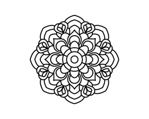 creative mandala art for coloring book