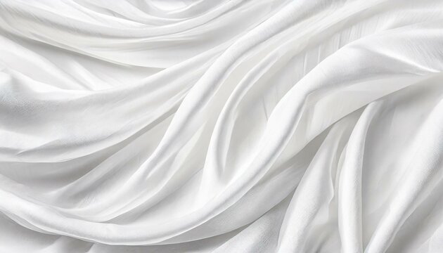 Illustration of the texture of a silk fabric in white color.	