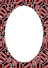 Circle Frame Background with Decorated Borders - 761537865