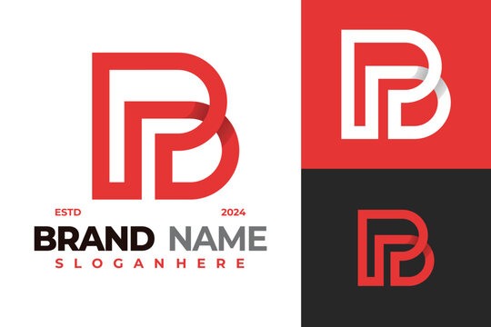Letter Pd or Bd Monogram modern logo design vector symbol icon illustration
