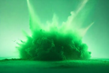 green powder splatted background