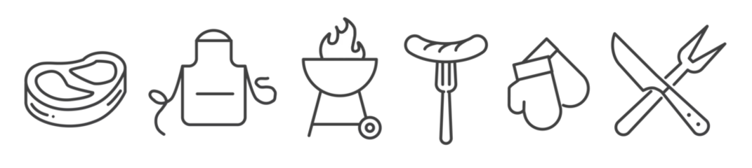 Deurstickers Grill und BBQ Symbole Vektor Illustration © Trueffelpix