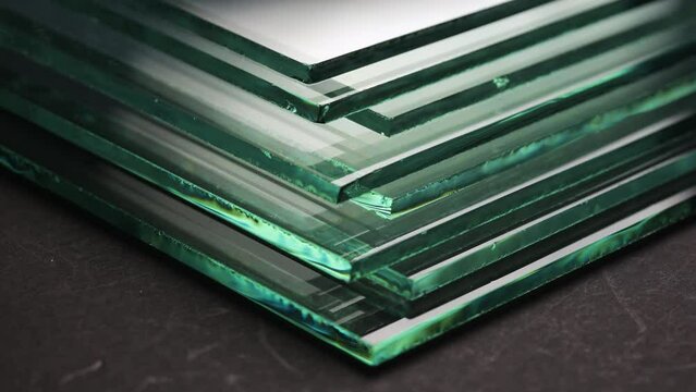 Glass factories produce glass used in buildings and homes. There are many different thicknesses and sizes.