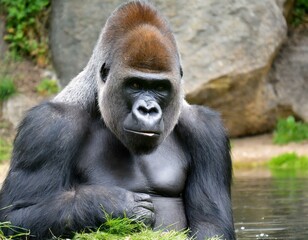 Obraz premium 무서운 고릴라