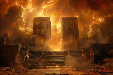 The Book of Life opened before the throne, judgment day, doomsday, God is Judging,