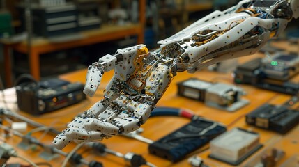 Robotic Hand Prototype in Technology Workshop
