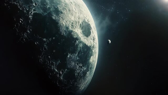 Celestial Symphony: Planetary Landscape. Generative ai