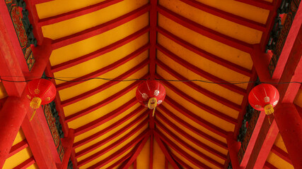 'Lampion' Symbol of The Chinese New Year Celebration. Asian traditional lantern.