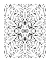 vector outline mandala for coloring book. decorative round ornament
