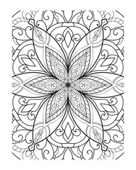 vector outline mandala for coloring book. decorative round ornament