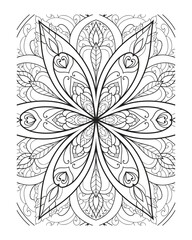 Vector outline mandala decorative and ornamental design for coloring page .vector mandala circles
