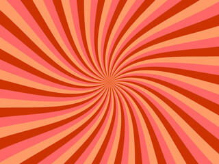 Swirl radial pattern retro background.