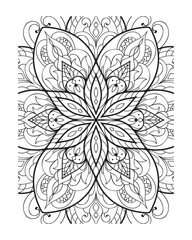 Vector outline mandala decorative and ornamental design for coloring  book