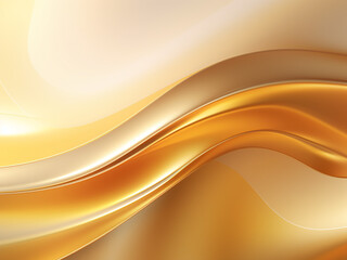 Luxurious geometry in Curves gold background. AI Generation.