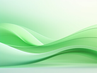 Naklejka premium Artistic curves set on a lush green backdrop. AI Generation.