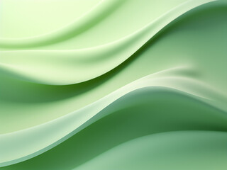Lush green background featuring mesmerizing curves. AI Generation.