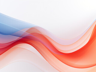 Smooth curves against a white backdrop. AI Generation.