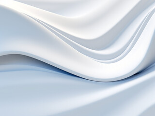 Graceful shapes on a white canvas. AI Generation.