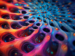 A captivating illustration of fractals on a bright background. AI Generation. - obrazy, fototapety, plakaty