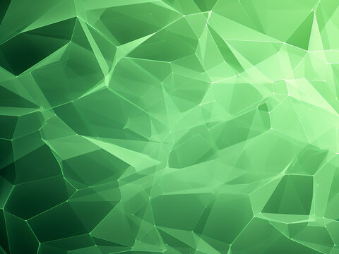 Intricate patterns bloom on a lush green canvas: Fractals green background image. AI Generation.