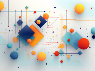 Obraz premium A captivating illustration of a geometric bright background. AI Generation.