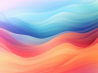 Geometric waves come to life on a bright backdrop. AI Generation.