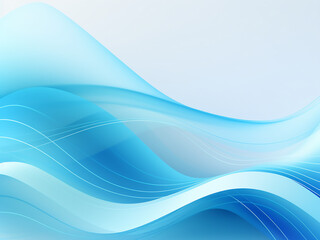 Fototapeta premium A captivating illustration of geometric waves on blue. AI Generation.
