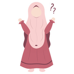 Little Girl Muslim Illustration