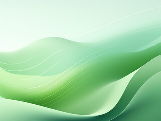 Green geometric waves create a captivating backdrop. AI Generation.