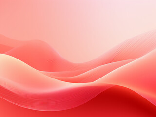 Red backdrop adorned with geometric waves. AI Generation.