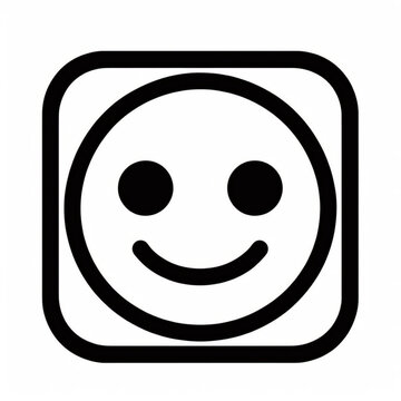 Icono negro de emoticono con cara muy feliz.