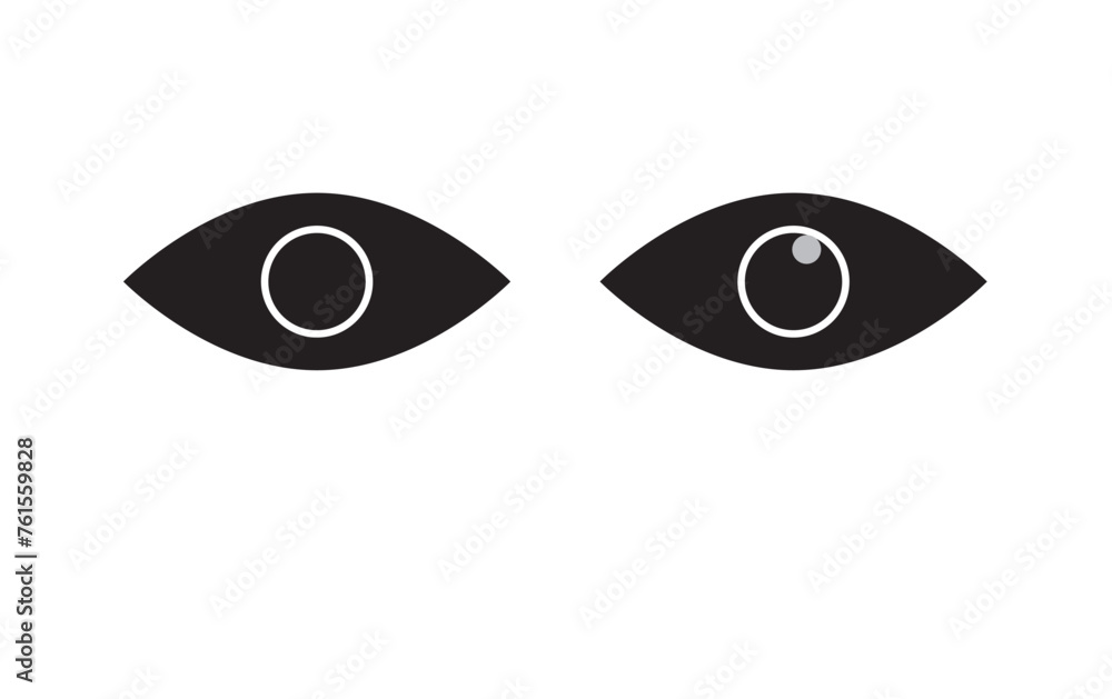 Aufkleber show password icon, eye symbol. vector vision hide from watch icon. secret view web design element.