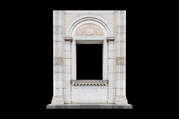 Details, elements of buildings classical architecture. Isolated on a black. Templates for art, design. - 761560891