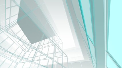 Obraz premium abstract architectural background 3d rendering and 3d illustration