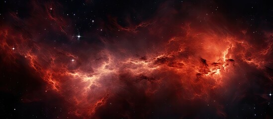The image resembles a cosmic landscape with swirling clouds of gas and water vapor, creating an atmospheric event similar to a nebula in space