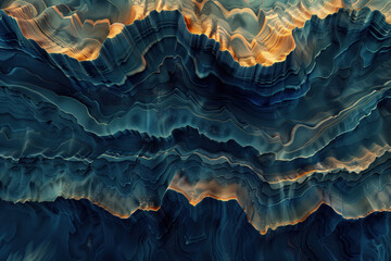 Surreal colorful landscape inspired by Grand Canyon. Rock texture, rock formations. Abstract colorful background image. Created with Generative AI technology - obrazy, fototapety, plakaty