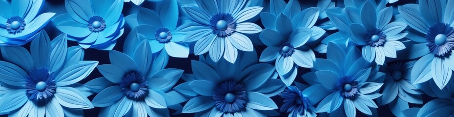 abstract background blue flowers