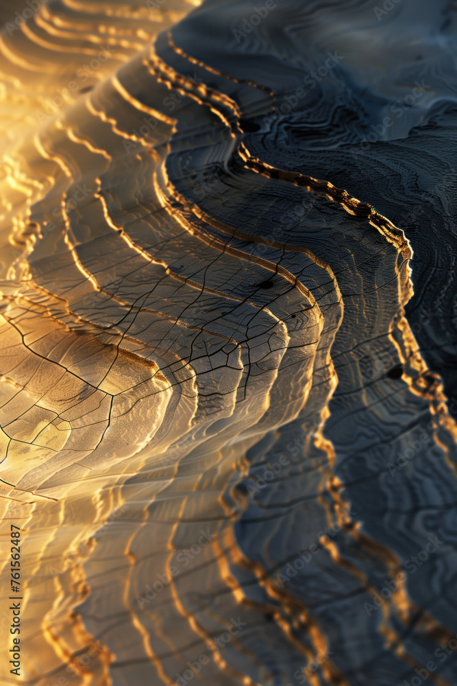 Poster surreal colorful landscape inspired by grand canyon. rock texture, rock formations. abstract colorfu
