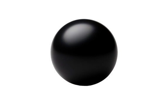 Black Table Tennis Ball on a Transparent Background