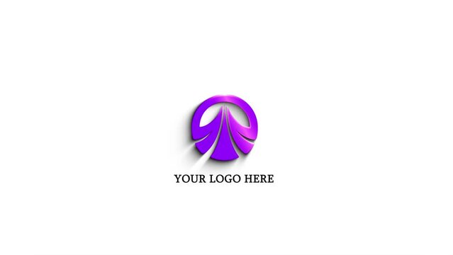 3d trendy clean logo reveal with animation. 4k hd, logo intro, 3d logo animatio. fully editable template
