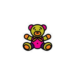 Original vector illustration. A plush toy icon.