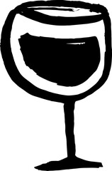 Wine Glass Dry Brush Icon - 761565698